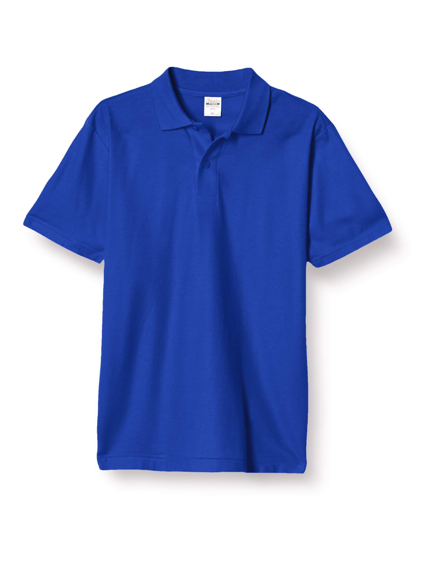 [Printstar] Short Sleeve 4.9 oz TC Piqué Casual Polo Shirt 00193-CP Men's Royal Blue 3L (Equivalent to Japanese Size 3L)
