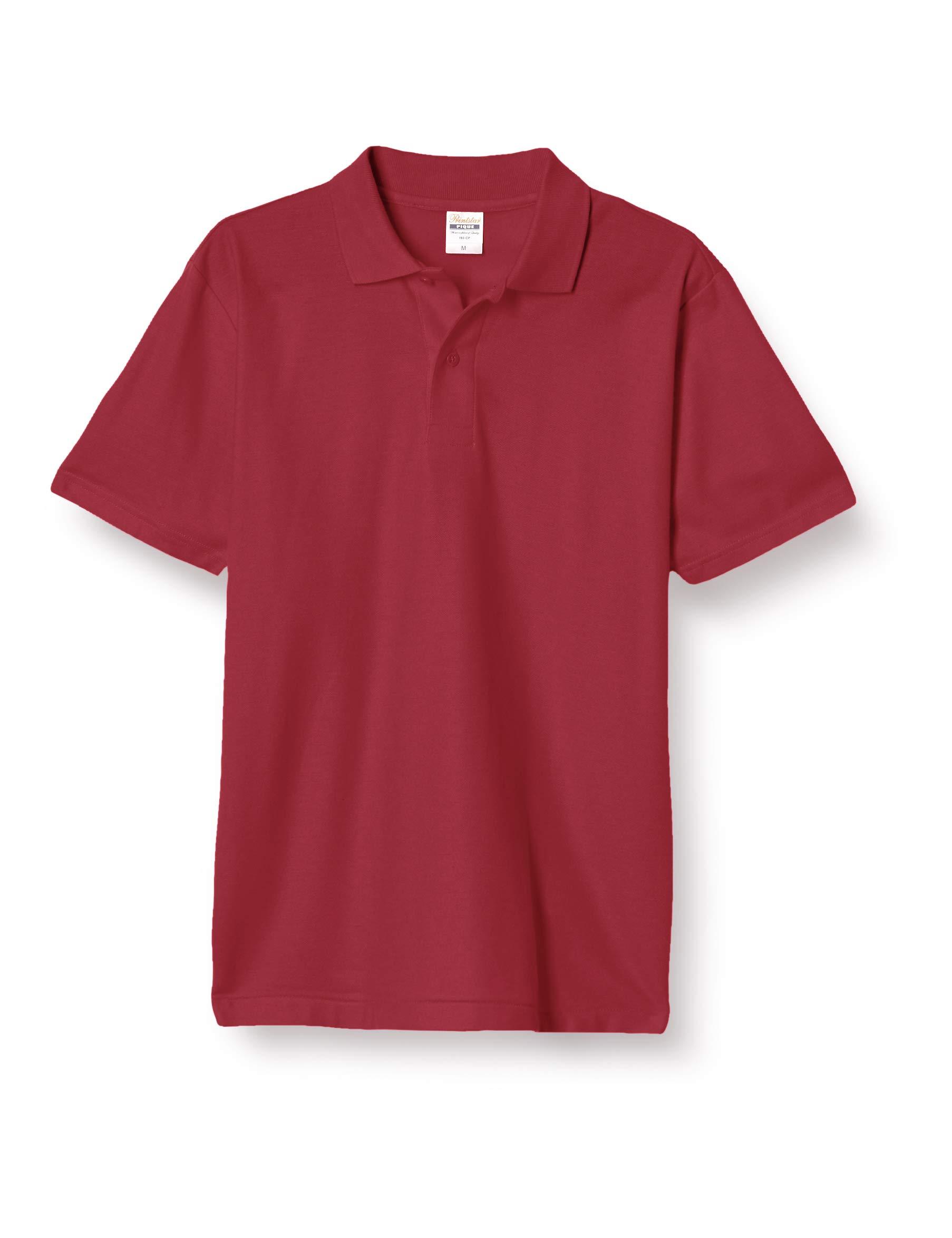 [Printstar] Short Sleeve 4.9 oz TC Piqué Casual Polo Shirt 00193-CP Men's Burgundy 3L (Equivalent to Japanese Size 3L)