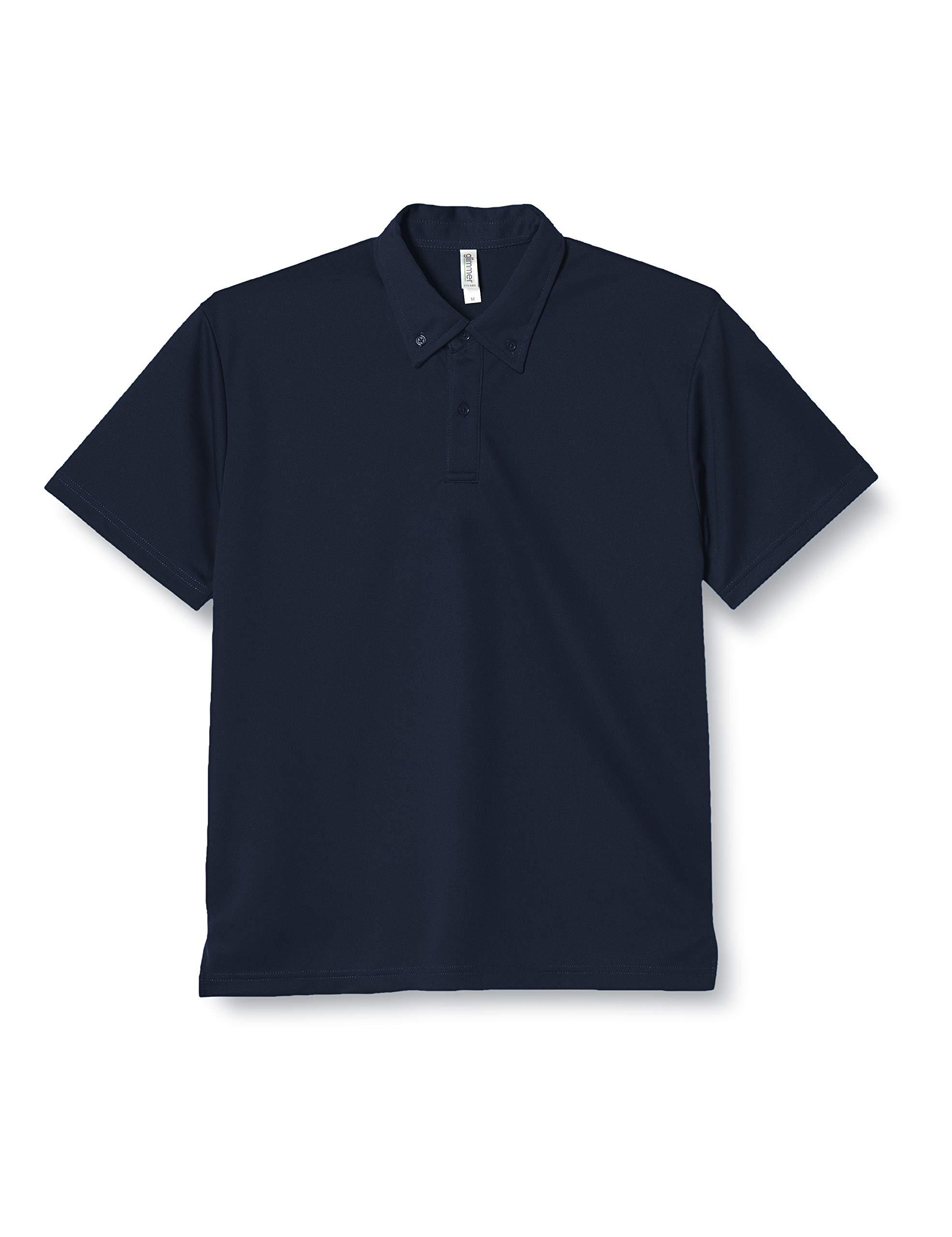 [Glimmer] Short Sleeve 4.4 oz Dry Button-Down Polo Shirt Navy 3L (No Pocket) 00313-ABN Men's 3L (Equivalent to Japanese Size 3L)