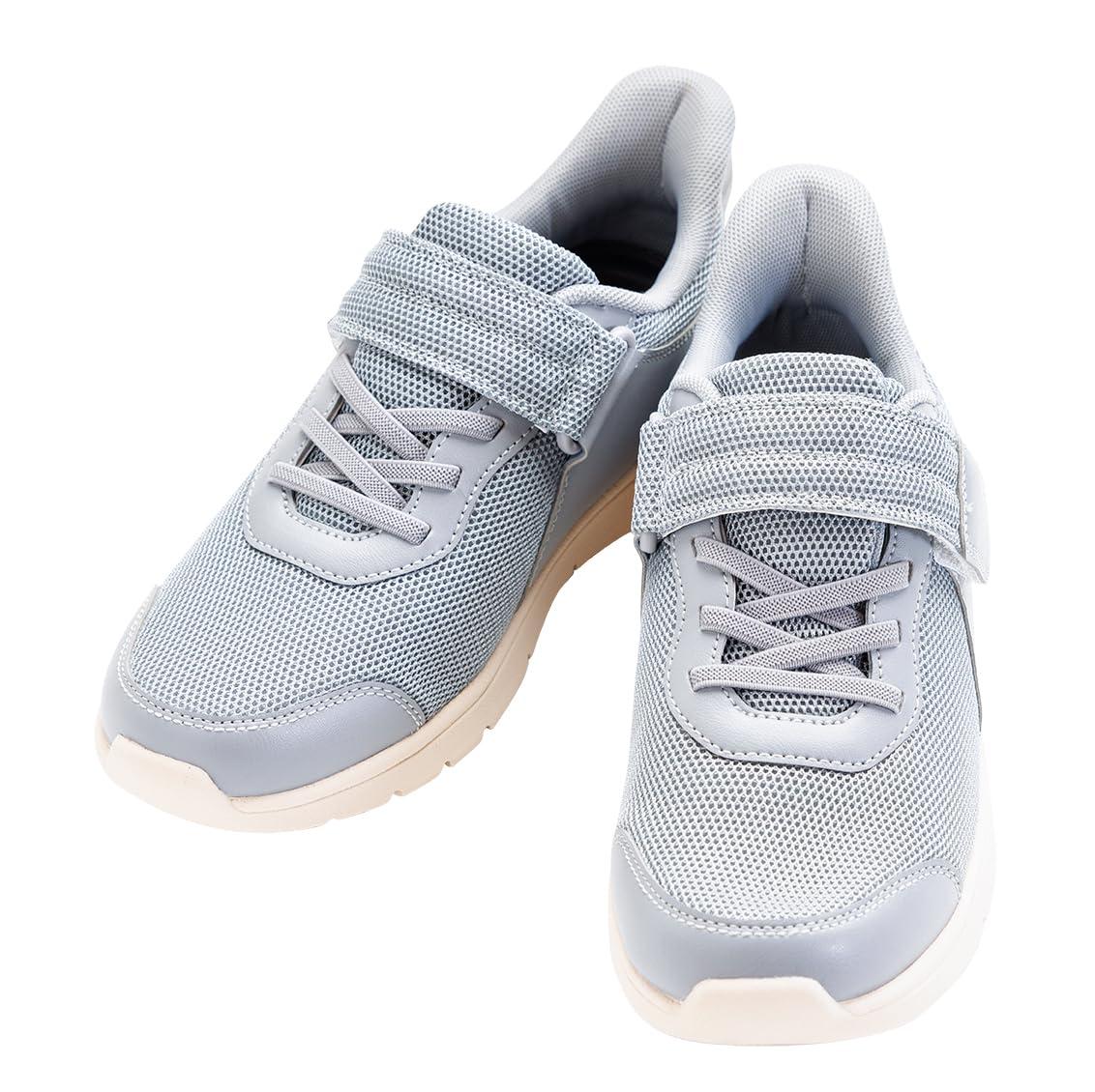 [Ayumi] Rehabilitation Exercise Shoes - Lightweight Fall Prevention [Life Step] Gray 23.0-23.5cm