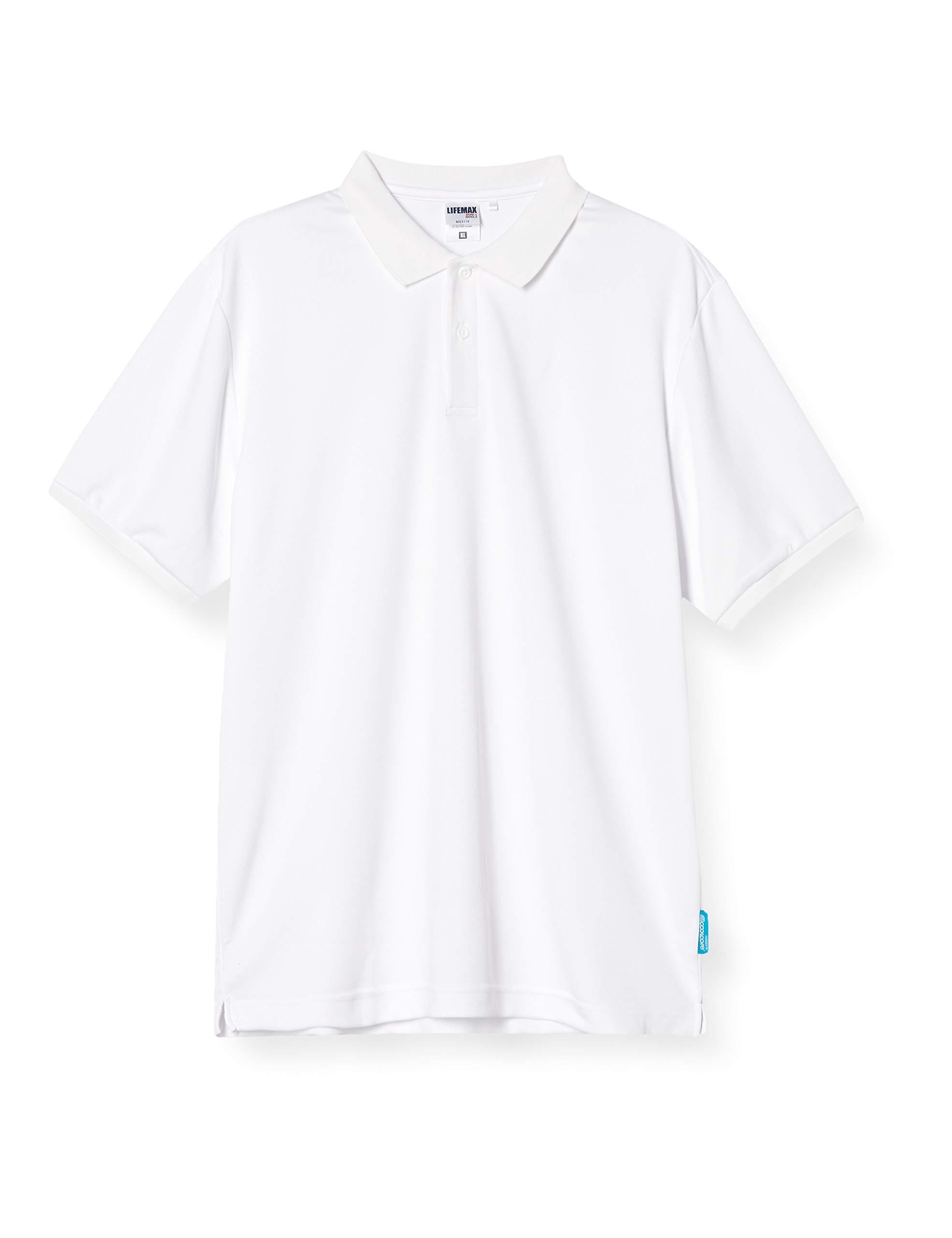 [LifeMax] Regular 4.6 oz Polo Shirt (POWERED BY COOLCORE) Men's White Japan XS-(Equivalent to Japanese size XS)