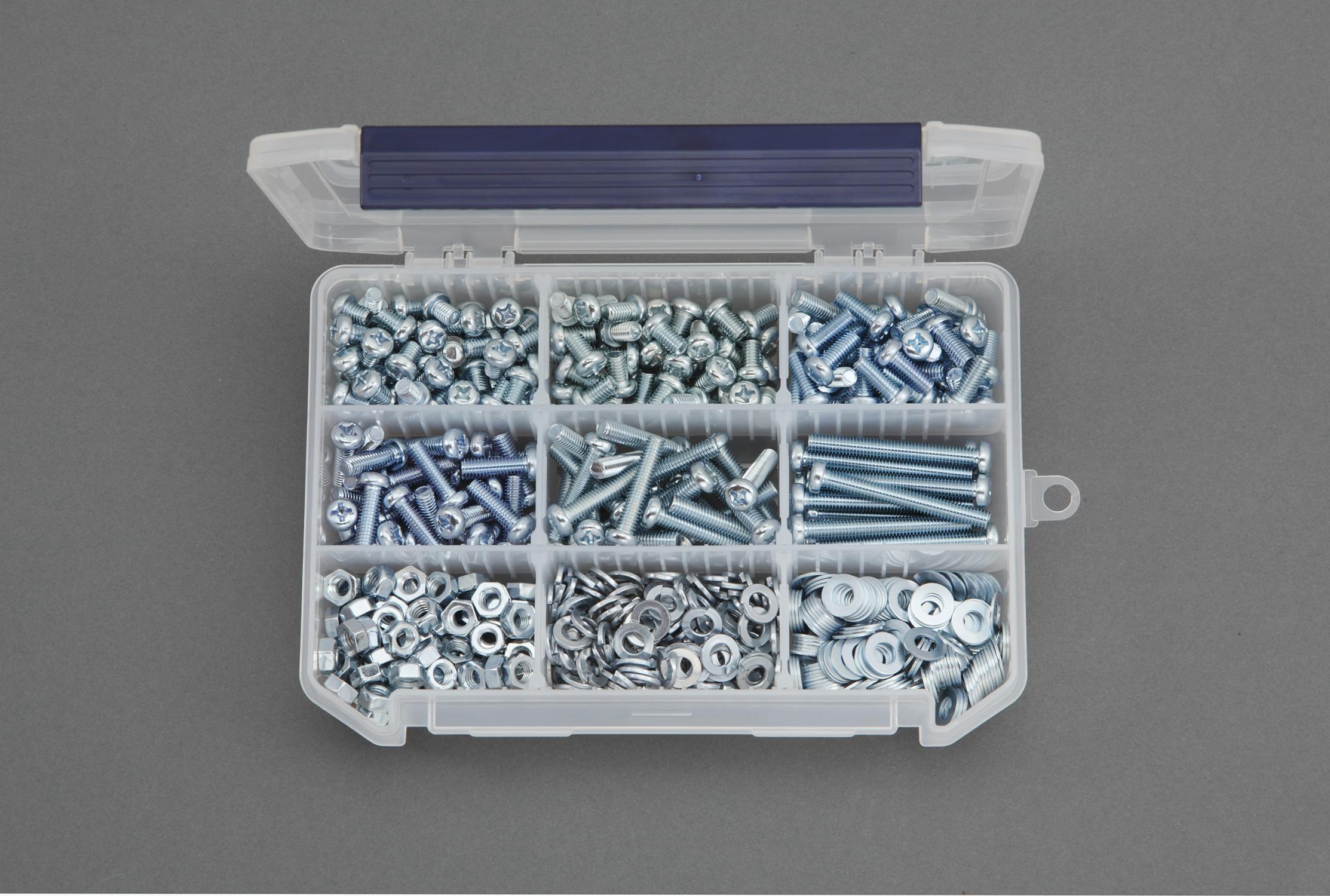 M6 Pan Head Screw, Nut, and Washer Set (Unichrome Plated) EA949AF-28