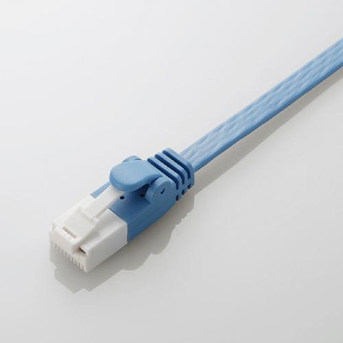 15m Flat LAN Cable (Category 6 Compliant) [Blue]