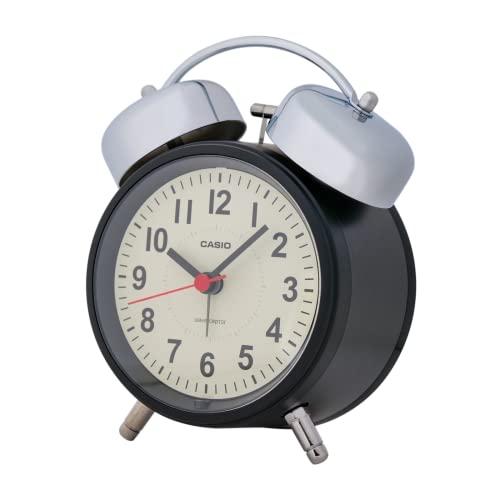 CASIO Alarm Clock Radio-Controlled Clock Black Analog Bell Twin Bell Snooze Function Light TQ-720J-1CJF