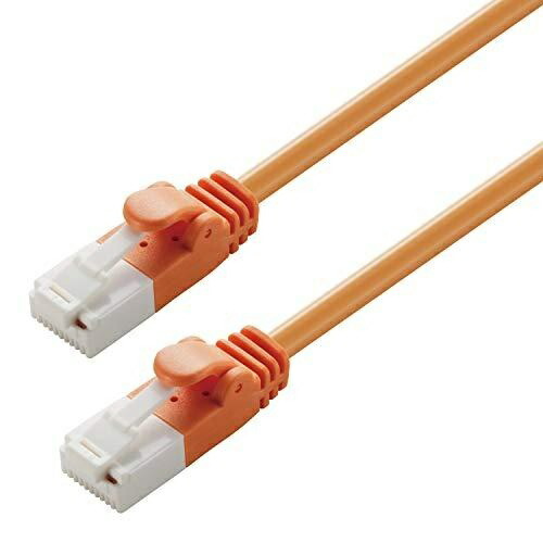 ELECOM LAN Cable CAT6 20m (6.5ft) Snag-Resistant Connector Simple Packaging RoHS Directive Compliant Orange LD-GPT/DR20/RS