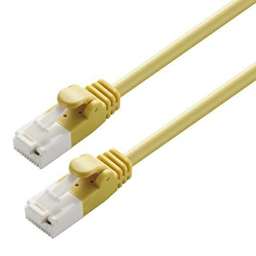 ELECOM LAN Cable CAT6 20m (6.5ft) Snag-Resistant Connectors Simple Packaging RoHS Directive Compliant Yellow LD-GPT/Y20/RS