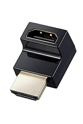 ELECOM HDMI Extension Adapter L-Shaped Slim Type HDMI (Female) - HDMI (Male) Black AD-HDAABS01BK
