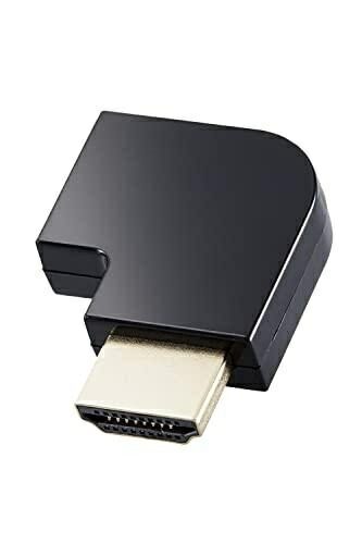 ELECOM HDMI Extension Adapter L-Shaped Slim Type HDMI (Female) - HDMI (Male) Black AD-HDAABS03BK