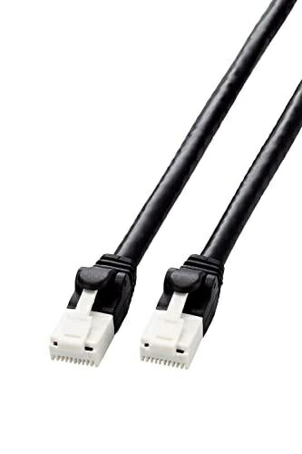 ELECOM LAN Cable Cat6A 1m Non-Breakable Connector EU RoHS Directive Compliant Simple Packaging Specification Black LD-GPAT/BK1/RS