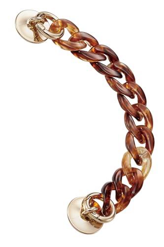 [ELECOM] Me Key Ring Hanger Smartphone Strap Anti-Drop Hand Strap Flat Chain Tortoiseshell Pattern Brown P-STKHCHSBR