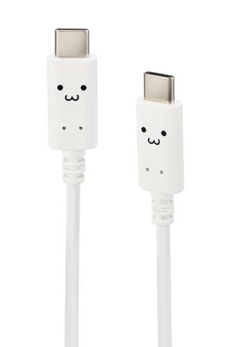 ELECOM USB-C to USB-C Cable 60W 20V 3A 1m USB PD Compatible Shiro-chan (White × Black) MPA-CCF10WF