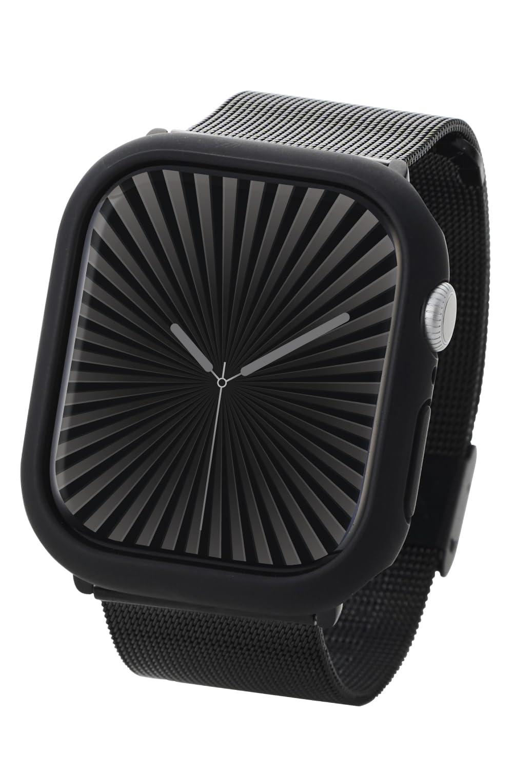 ELECOM Apple Watch Case [46mm] Series 10 Hard Bumper Black AW-24ABPPBK