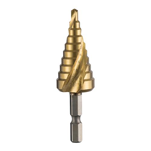 ESCO Step Drill (1/4" Hex Shank, HSS) 4-22mm EA825GK-3