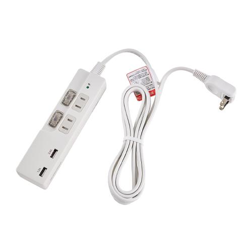 100V/14A x 2m Table Tap (USB Port/Individual Switches Included)