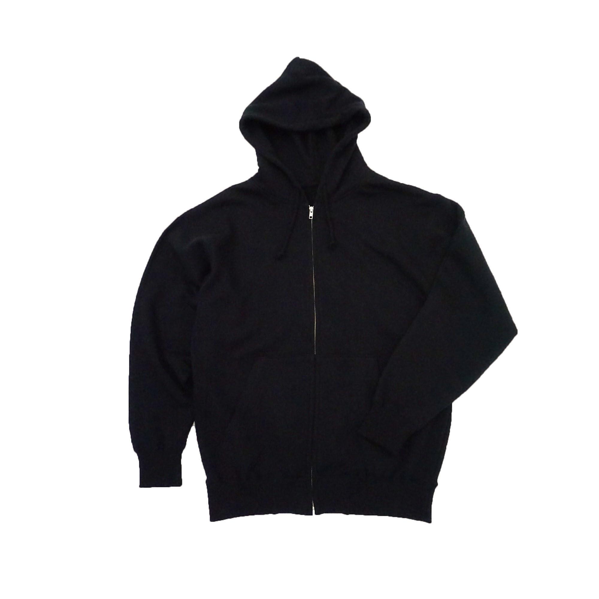 [LifeMax] Hooded Sweatshirt 10oz Hooded Zip-Up Hoodie (Brushed Fleece Lining) Black