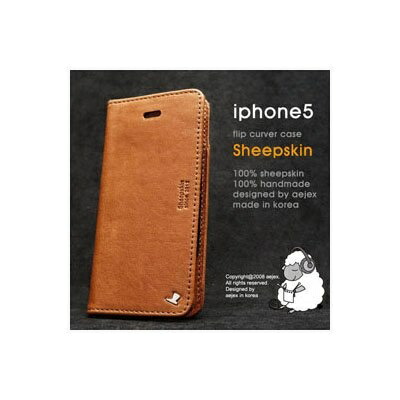 AEJEX iPhone 5 Case FLIP Type Brown AS-AJIP5F-BW AS-AJIP5F-BW