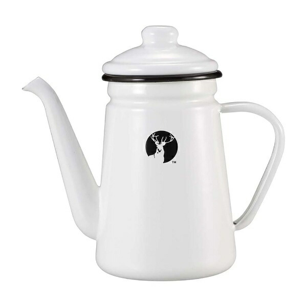 CAPTAIN STAG Enamel Coffee Pot 1.1L White UH-524