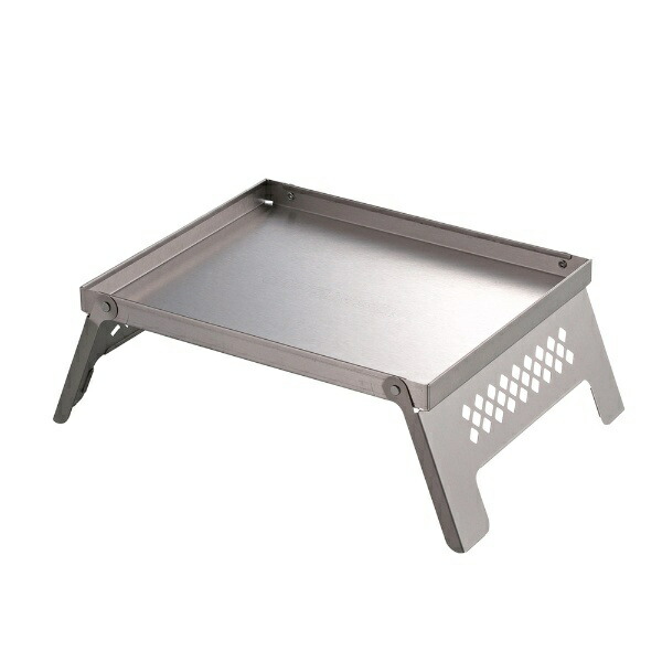 CAPTAIN STAG Fire Pit Stand Mini Table Kamadodai B5 Type Stainless Steel UG-3302 Silver