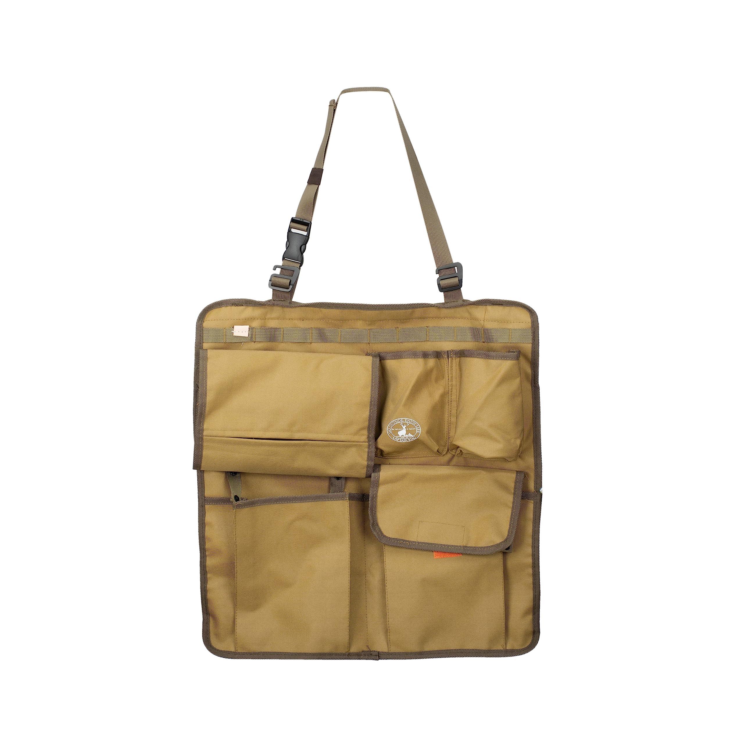CAPTAIN STAG Car Accessories Outdoor Chair Pocket Seat Back Pocket Chair & Seat Pocket Khaki Beyond Storage UP-1065