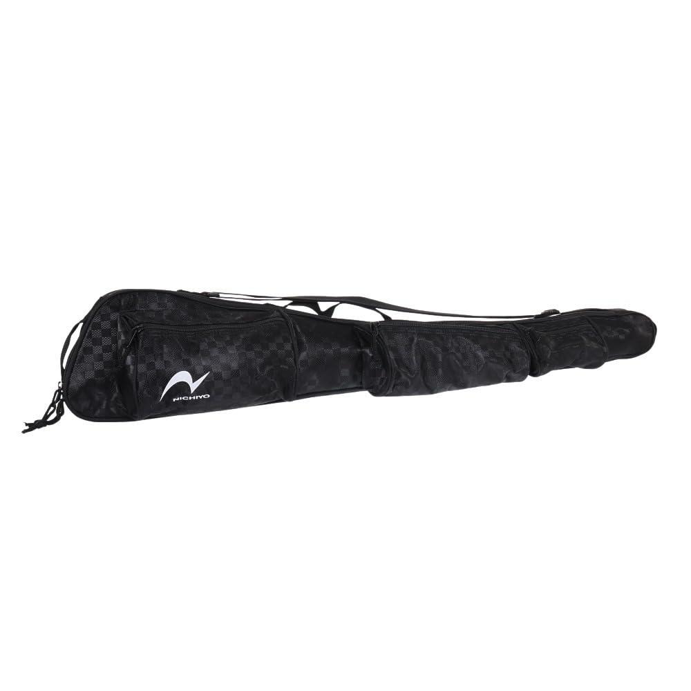 NICHIYO Ground Golf 3-Pocket Club Case G8122KC (Black/FF/Men's, Lady's)