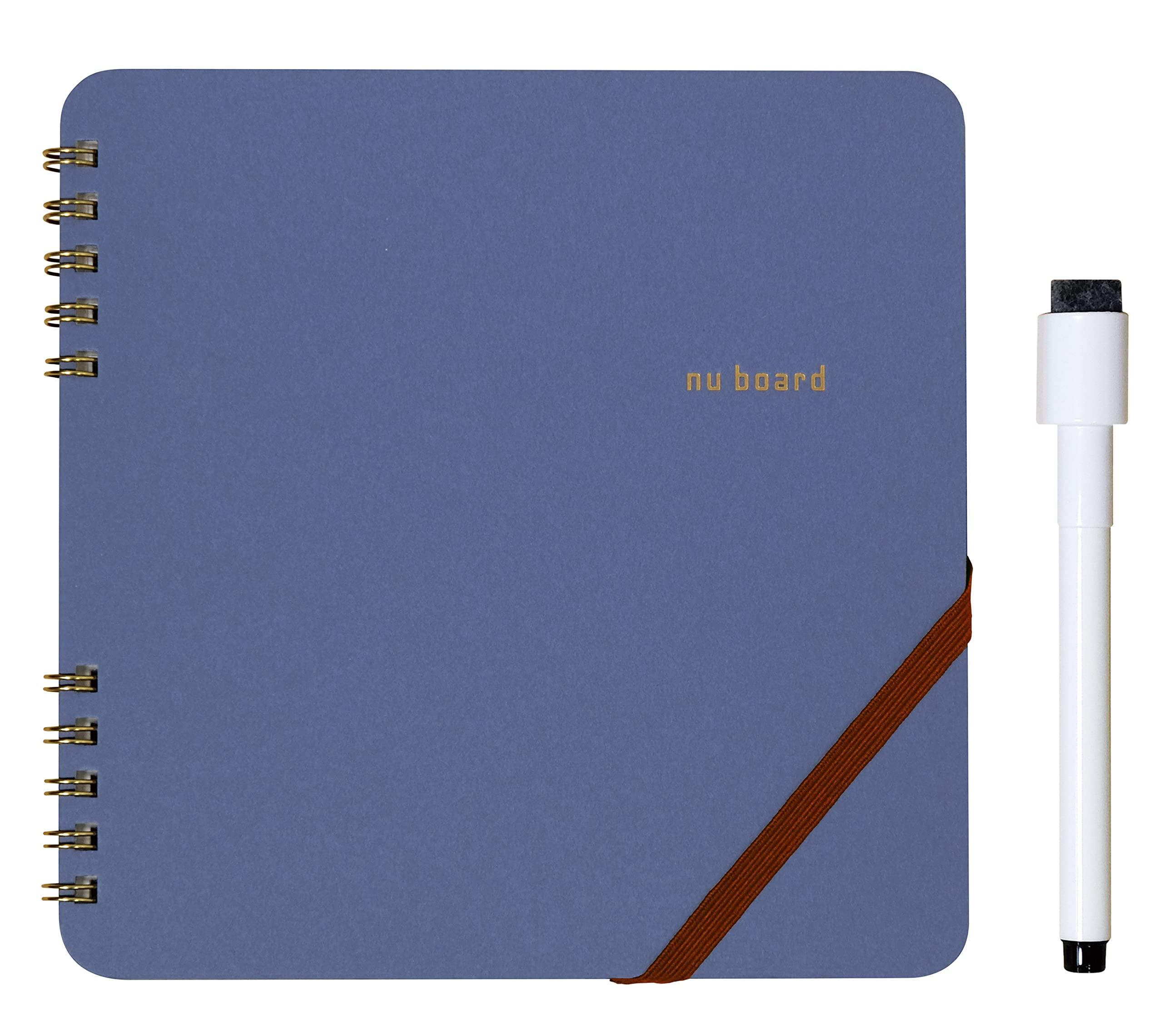 Owen Printing Notebook-Style Whiteboard nu board (Nu Board) Square Navy with Extra-Fine Marker NGSQ02NV06
