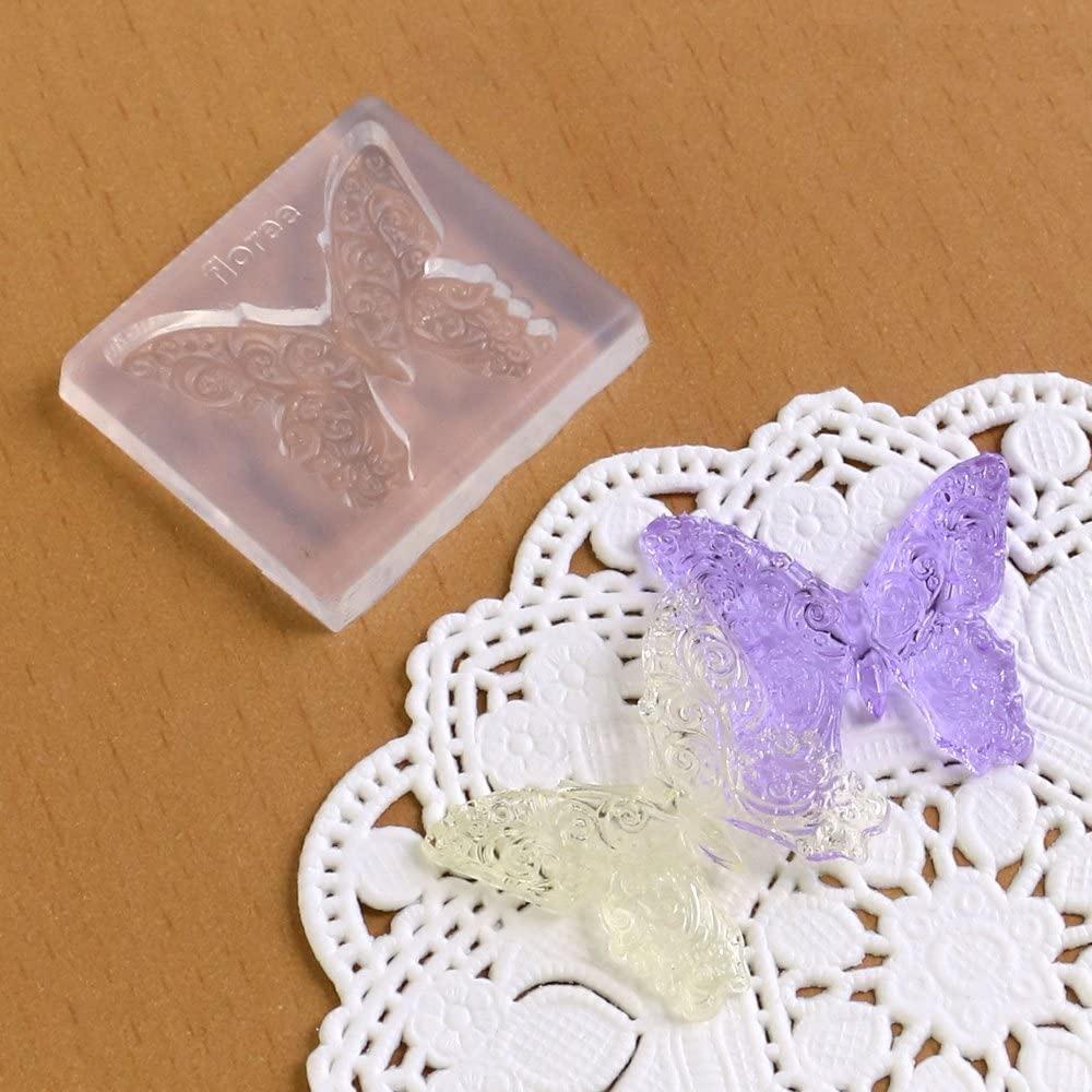 Kamejima Shoten Resin Craft Soft Mold Butterfly LL 3.7×3.3×D6mm KAM-REJ-508