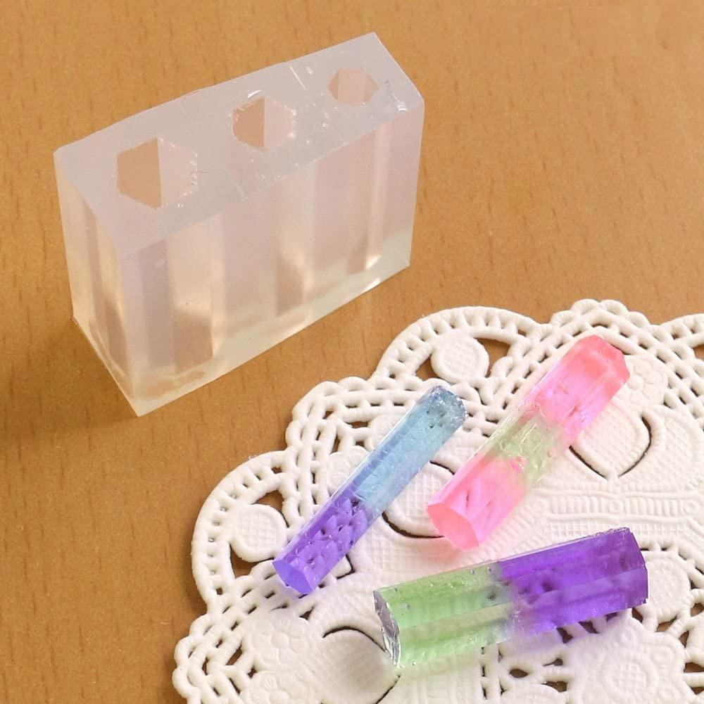 Kamejima Shoten Resin Craft Soft Mold Hexagonal Column 4×3.2×D2cm KAM-REJ-516