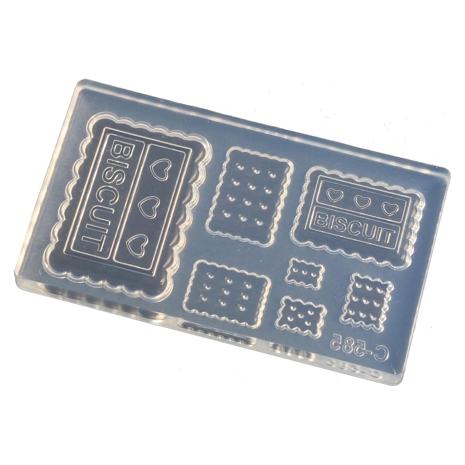 Kamejima Shoten Sweets Resin Craft Soft Mold Biscuit Square 1 Piece KAM-REJ-585