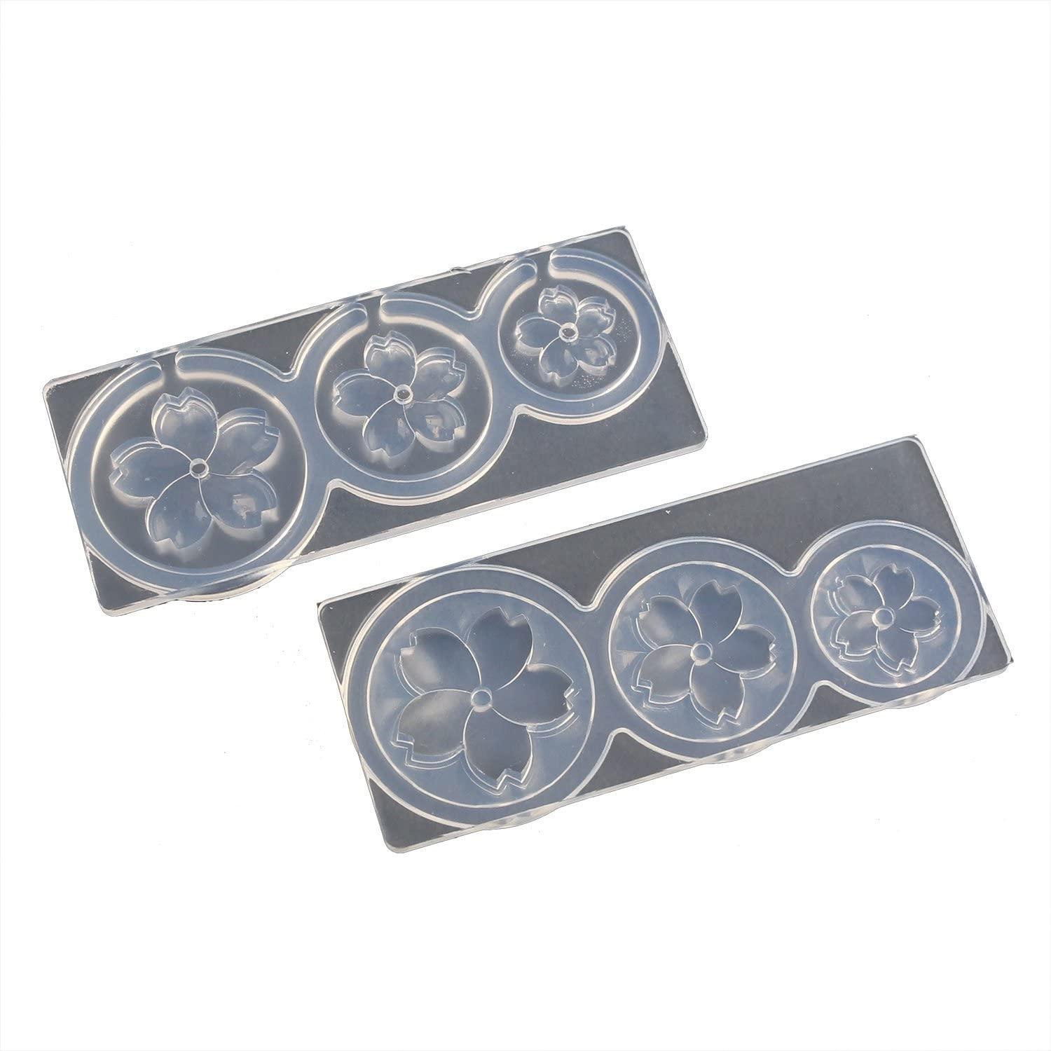 Kamejima Shoten Resin Craft Soft Mold 3D Flower Sakura 1 Set KAM-REJ-645
