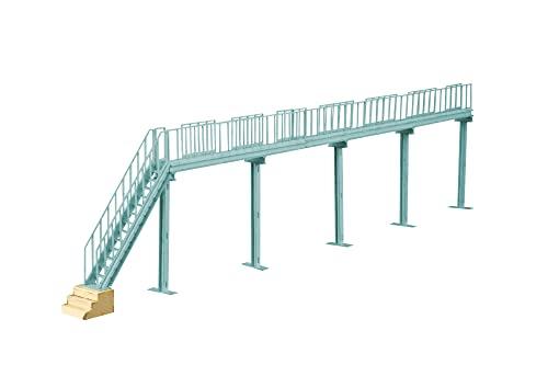 PLUMPMOA HO Gauge 1/80 Pantograph Inspection Stand Blue Unassembled Paper Kit MS067 Diorama Supplies