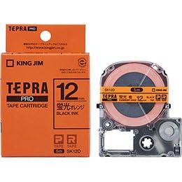 KING JIM Tepla PRO Tape Fluorescent Color 12mm Orange KJ-SK12DX5