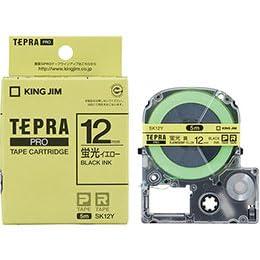 KING JIM Tepla PRO Tape Fluorescent Color 12mm Yellow KJ-SK12YX5