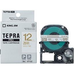 KING JIM Tepla PRO Tape Transparent Label 12mm Gold Text KJ-ST12ZX5