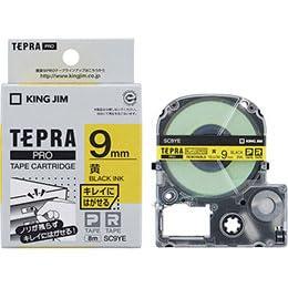 KING JIM Tepla PRO Tape - Cleanly Removable 9mm Yellow KJ-SC9YEX5