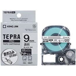 KING JIM Tepla PRO Tape Matte Label Transparent 9mm Black Text KJ-SB9TX5