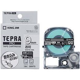 KING JIM Tepla PRO Tape Matte Label Transparent 9mm White Text KJ-SB9TSX5