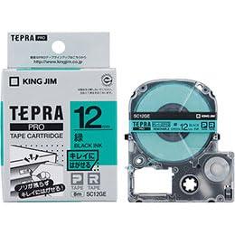 KING JIM Tepla PRO Tape - Cleanly Removable 12mm Green KJ-SC12GEX5