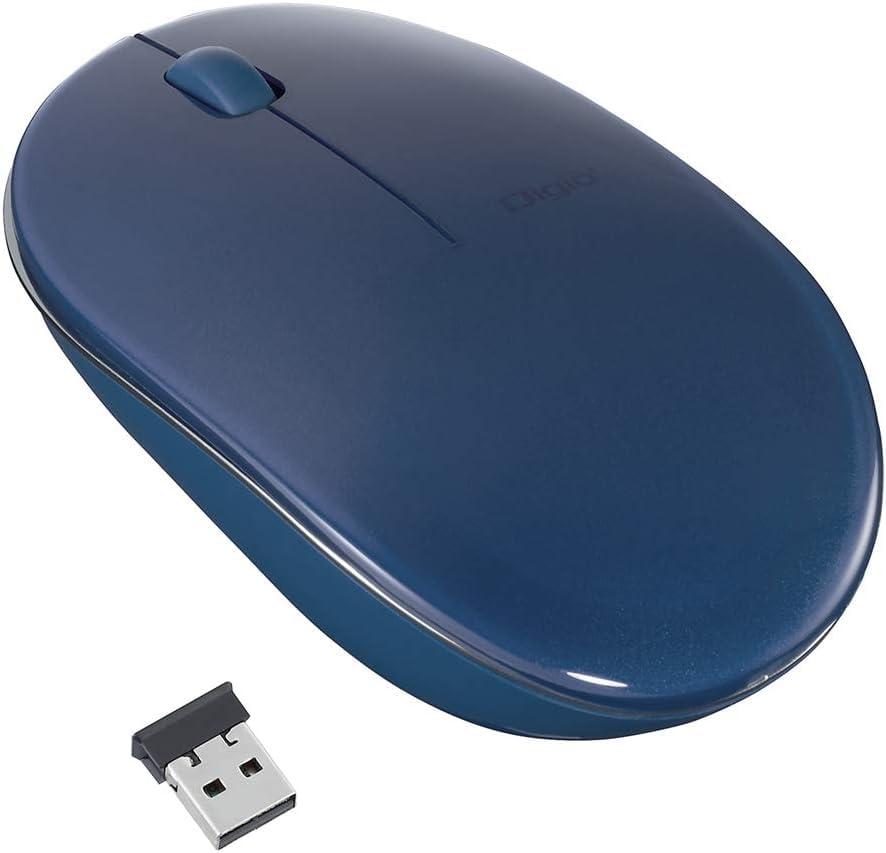 Digio2 Wireless Mouse Slim 3-Button Blue LED Blue MUS-RKT153NBL