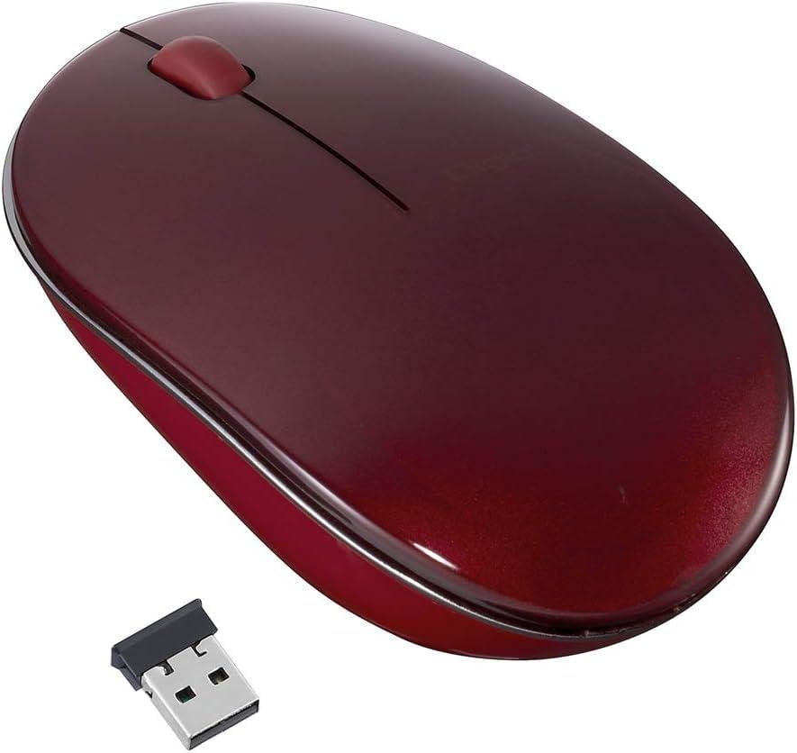 Digio2 Wireless Mouse Slim 3-Button Blue LED Red MUS-RKT153NR