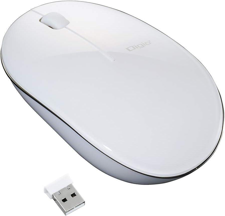 Digio2 Wireless Mouse Slim 3-Button Blue LED White MUS-RKT153NW