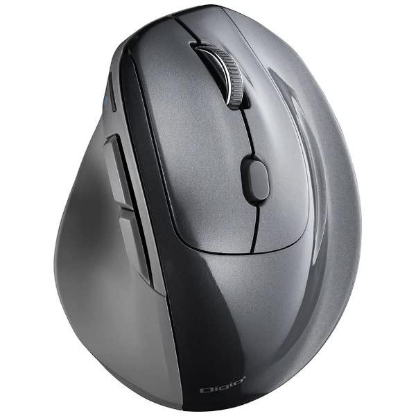 Nakabayashi Digio2 Ergonomic Mouse High-Speed Scroll Bluetooth 5.0 5-Button Blue LED Gray MUS-BKF177GY