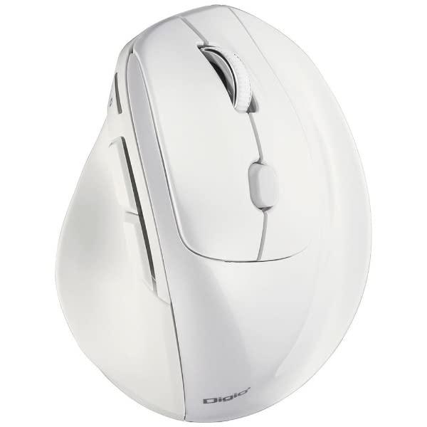Nakabayashi Digio2 Ergonomic Mouse High-Speed Scroll Bluetooth 5.0 5-Button Blue LED White MUS-BKF177W