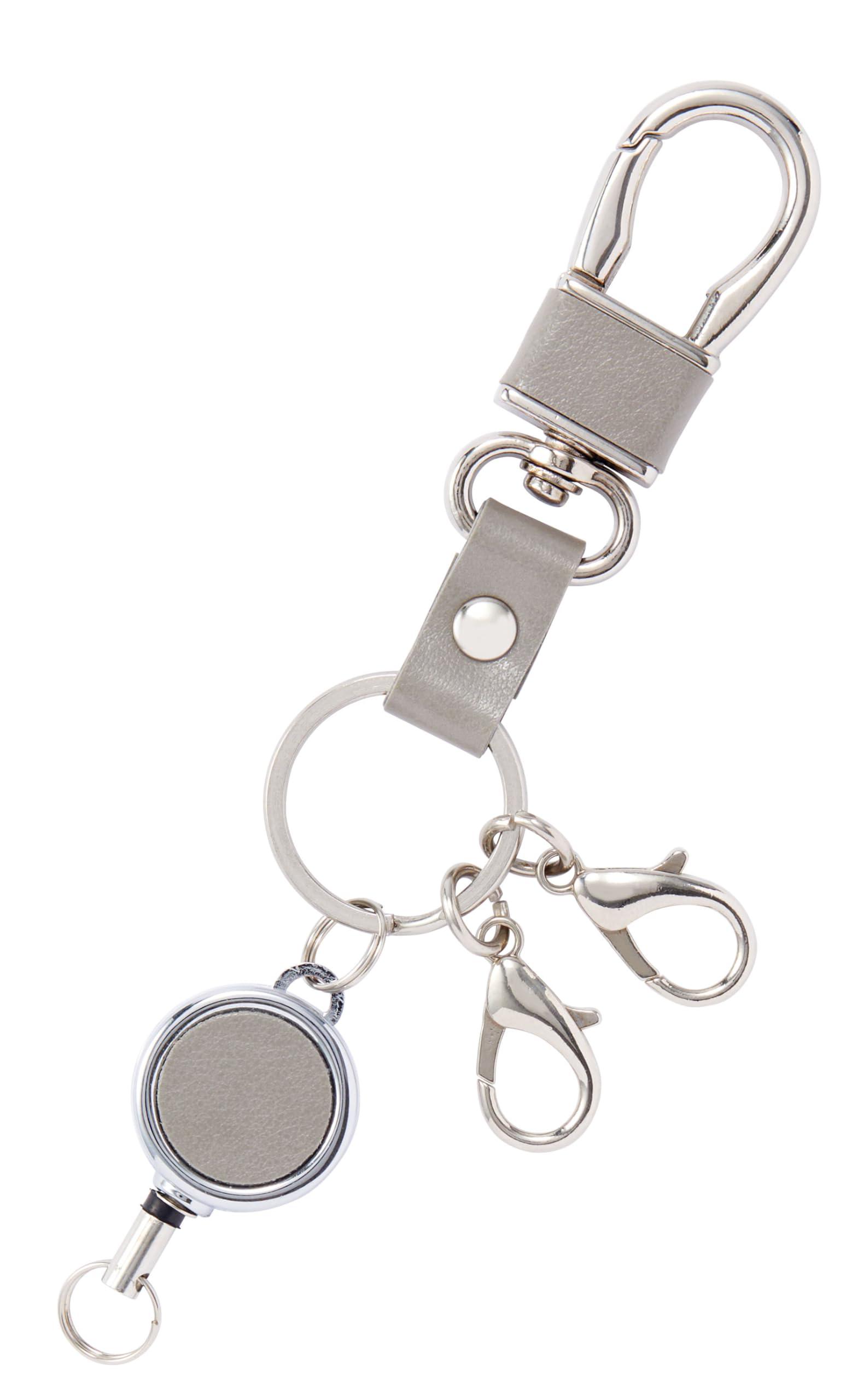 Reimei Fujii Key Holder with Reel, Gray GLK1170N