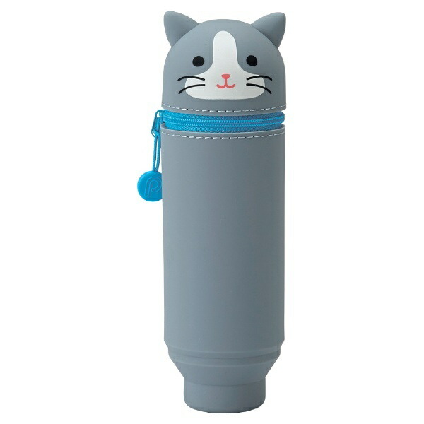 Rihitorabu Stand Pen Case Puni Labo Split-Face Cat A7712-4