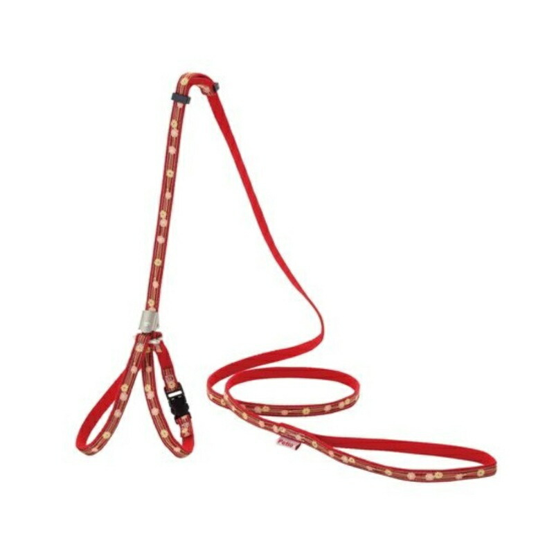 Petio Neko Komachi Harness Leash Japanese Cherry Garnet for Cats