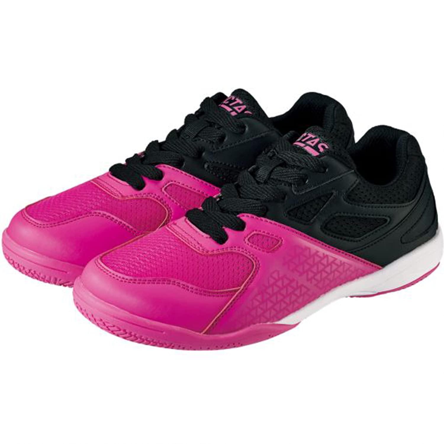 [VICTAS] Table Tennis Competition Shoes Unisex Leap VP Black × Hot Pink (1071) Size 27.0cm 652101
