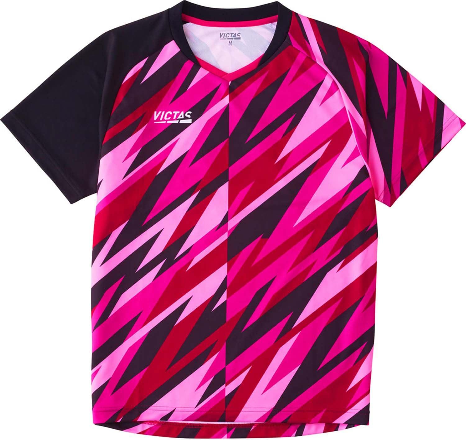 VICTAS Table Tennis Game Shirt & Pants Fragment Game Shirt Pink (7000) 2XS 612311