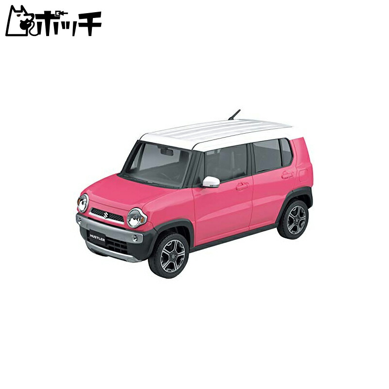 Aoshima Cultural Textbook Co., Ltd. 1/32 The Snap Kit Series Suzuki Hustler Candy Pink Metallic Pre-colored Plastic Model Kit 01B