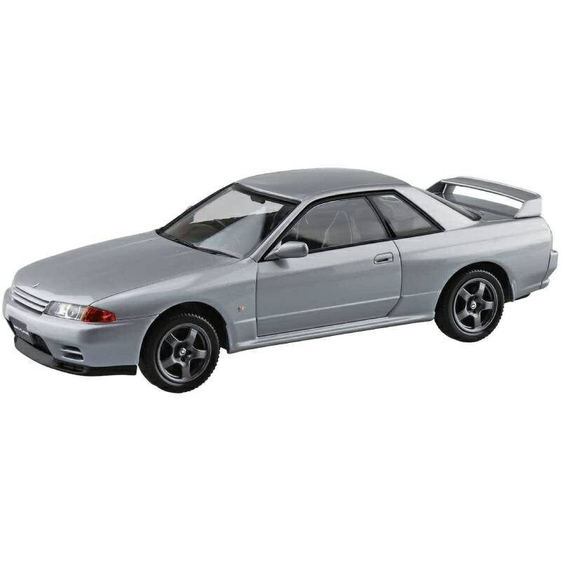Aoshima Cultural Textbook Co., Ltd. 1/32 The Snap Kit Series Nissan R32 Skyline GT-R Spark Silver Pre-colored Plastic Model Kit 14-D