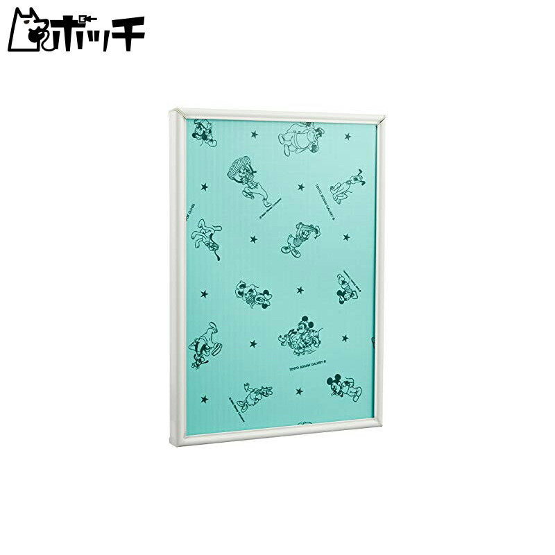 Tenyo Aluminum Puzzle Frame Disney Exclusive Safety Panel for 200-Piece Puzzles White (22.5x32cm) One-Touch Front-Opening Design with Locking Function Mickey Emblem Plate Includes Hanging Cord and Hook